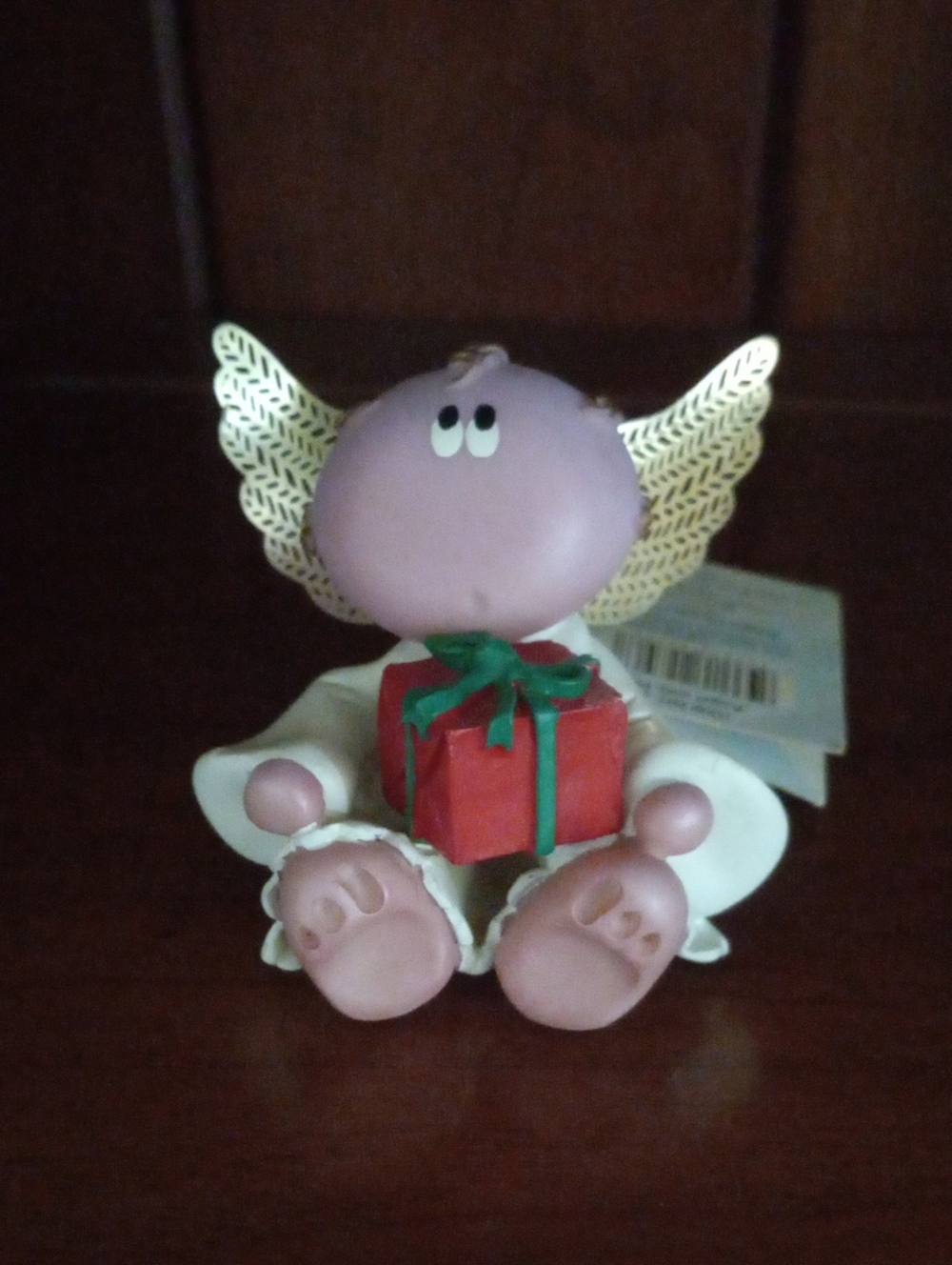 2001 Russ Berrie Angel Cheeks Christmas Red Gift Figurine Kirks Kritters